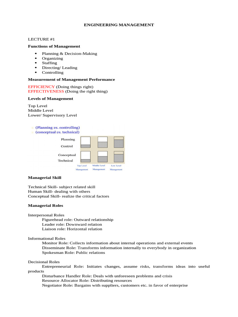 Engineering Management Overview and Principles | PDF | Economies | Business
