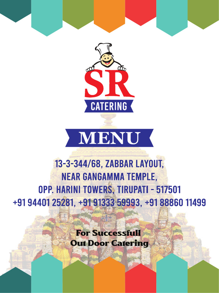 SR Catering Menu_compressed | PDF