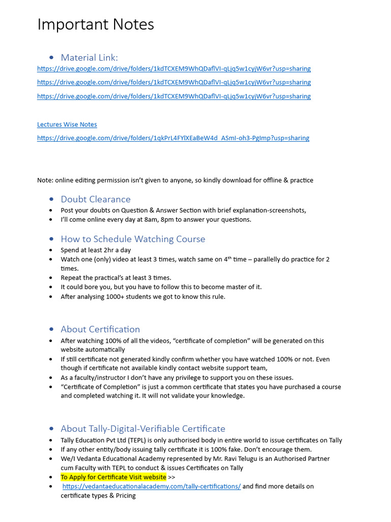 Important+Notes+PDF | PDF