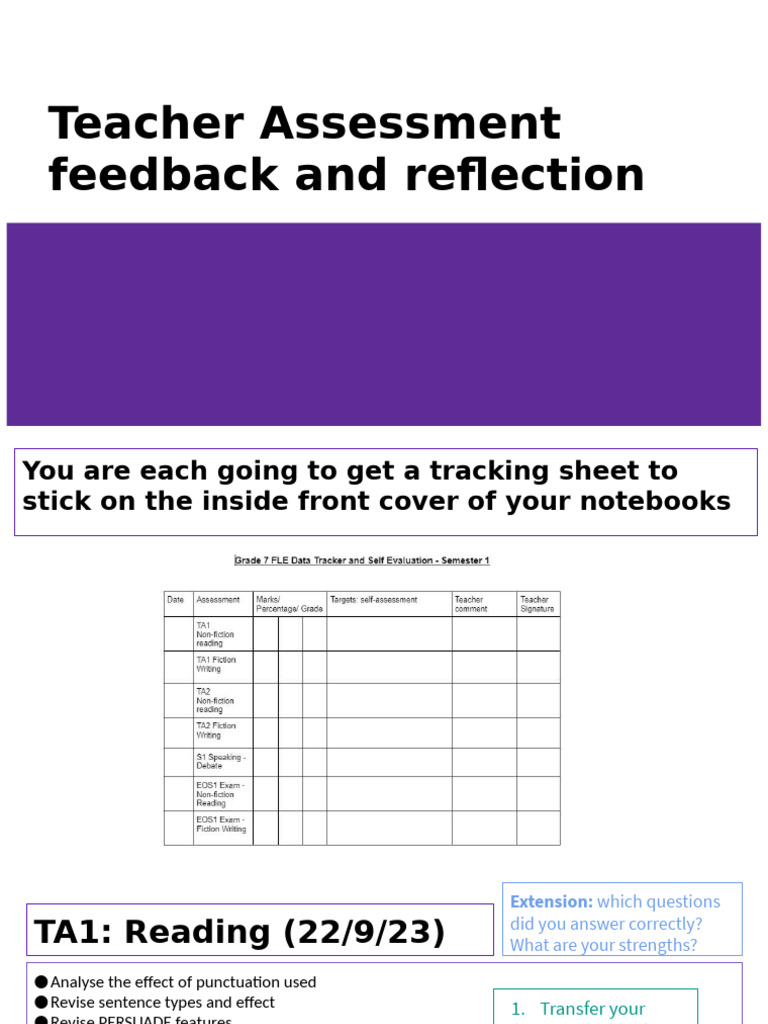 EOS1 TA and Exams Feedback | PDF | Comma | Reading Comprehension