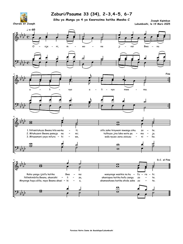 Zaburi Psaume 33 34 2 3 4 5 6 7 Pdf