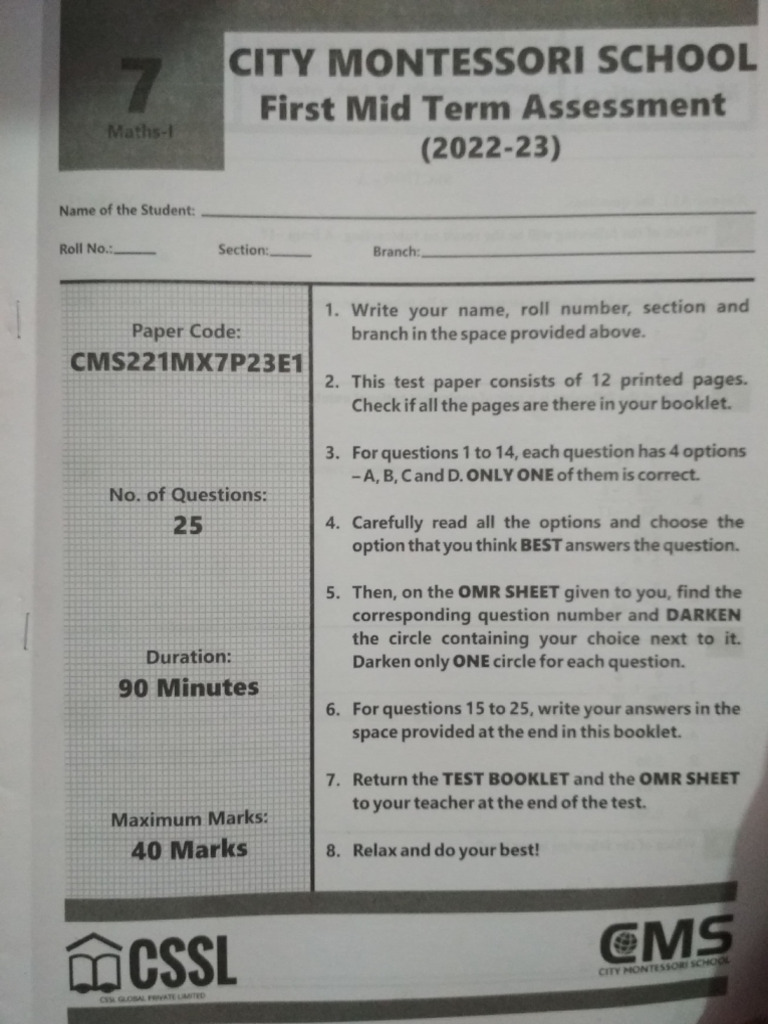 Mid Maths | PDF | Elementary Mathematics | Numbers