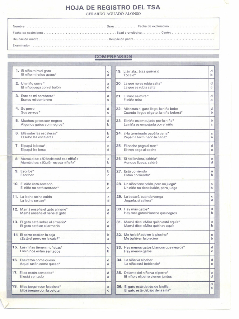 Formato Tsa0001 | PDF