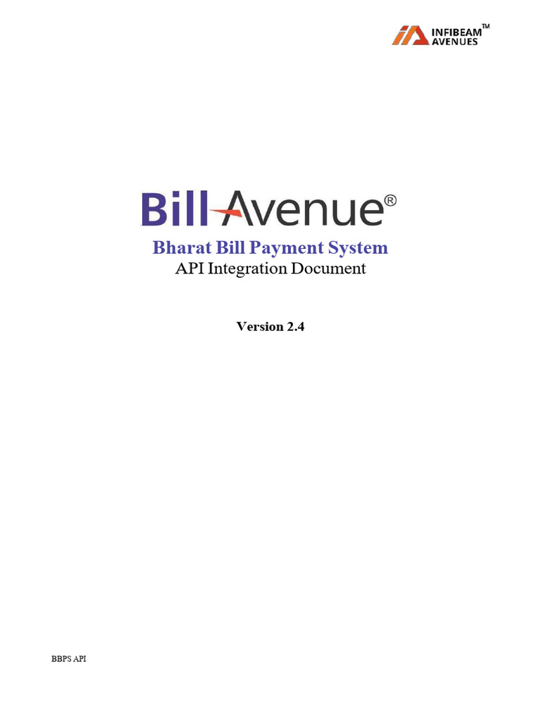 BBPS API Integration Guide v2.4 | PDF | Xml | Encryption