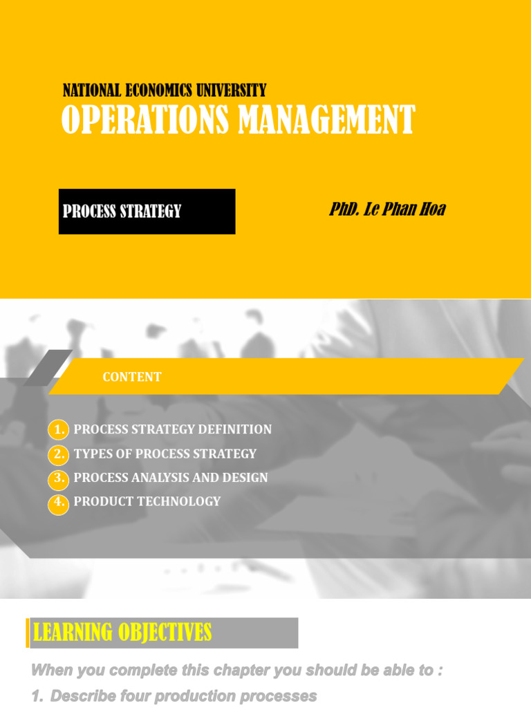 Process Strategy in Operations Management | PDF | Production And ...