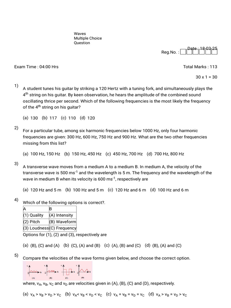 Frequency Calculation For Green Light Pdf Waves Sound