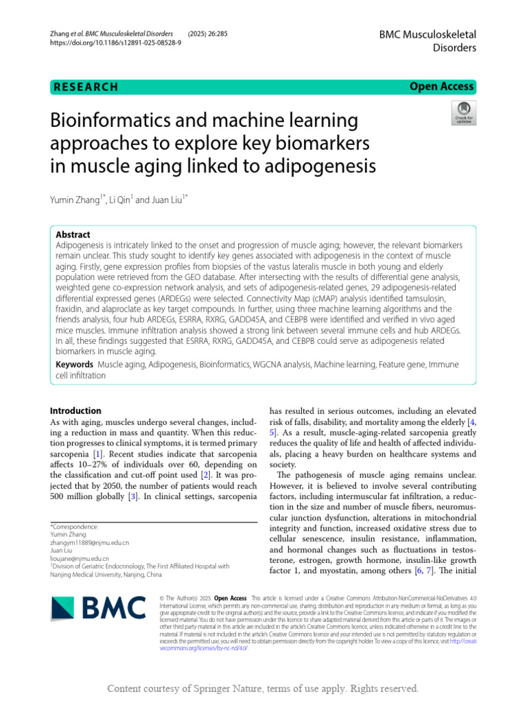 Bioinformatics and Machine Learning Approaches To | PDF | Skeletal ...