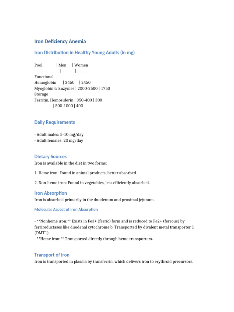 Understanding Iron Deficiency Anemia | PDF | Anemia | Iron