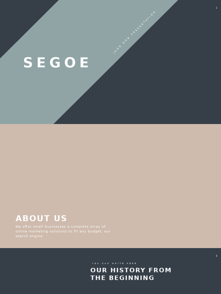 Segoe PowerPoint Template Dark | PDF