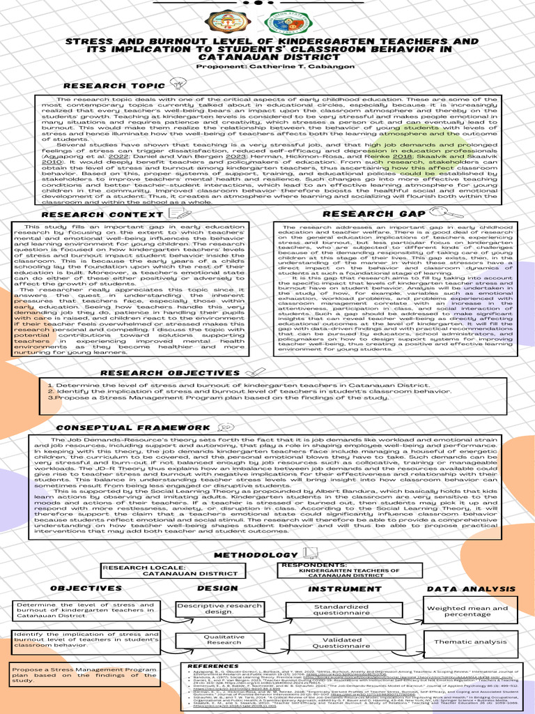 Kindergarten Teacher Stress Impact on Students | PDF | Occupational ...