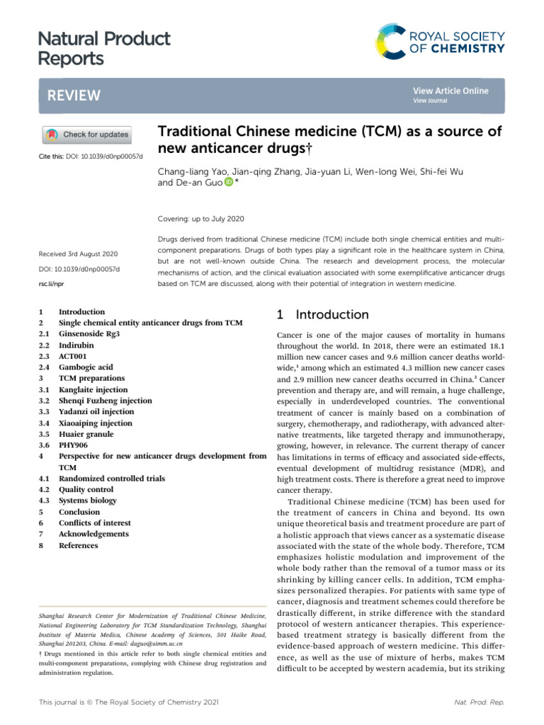 Indirubin Cream in Cancer Therapy | PDF | Traditional Chinese Medicine ...