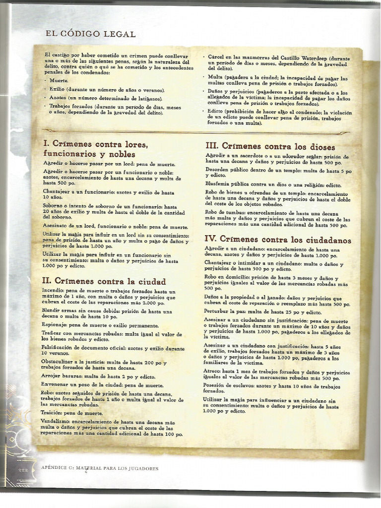 Código Legal de Waterdeep | PDF
