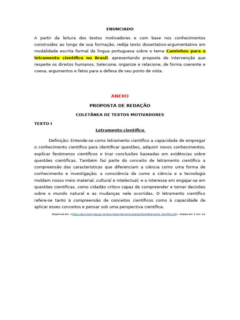 Caminhos para o Letramento Científico | PDF | Science | Pensamento