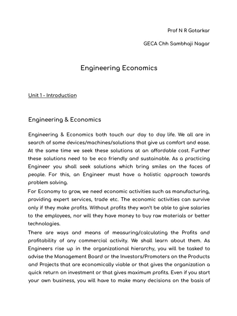 EE Unit 1 Notes 120924 | PDF | Compound Interest | Interest