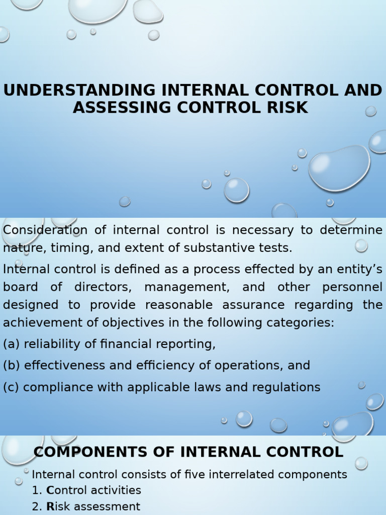Internal Control and Control Risk Assessment | PDF | Internal Control ...