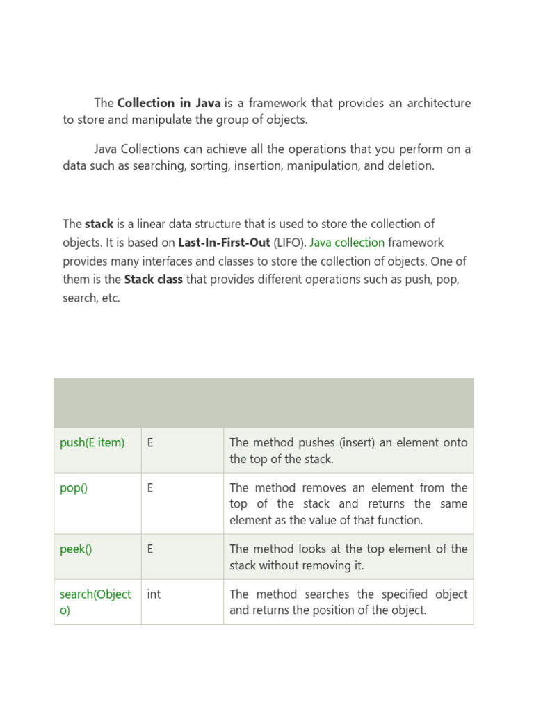Collection in Jav1 | PDF | Method (Computer Programming) | Software ...