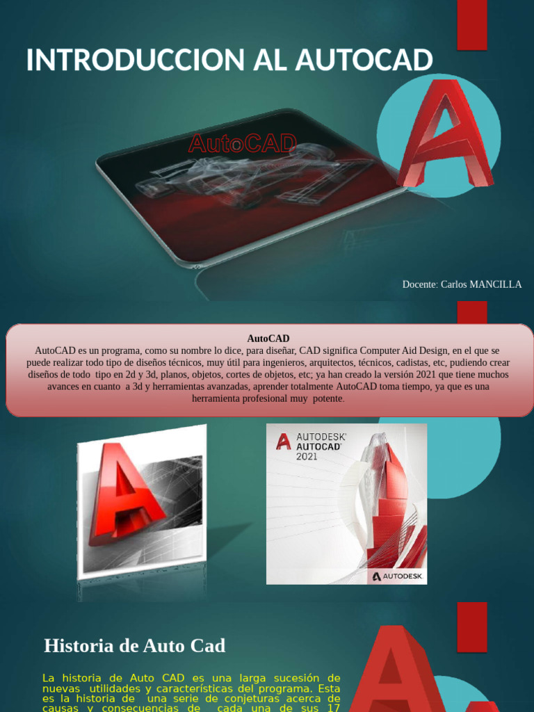 Introduccion de Autocad | PDF | Diseño asistido por ordenador | Cad ...