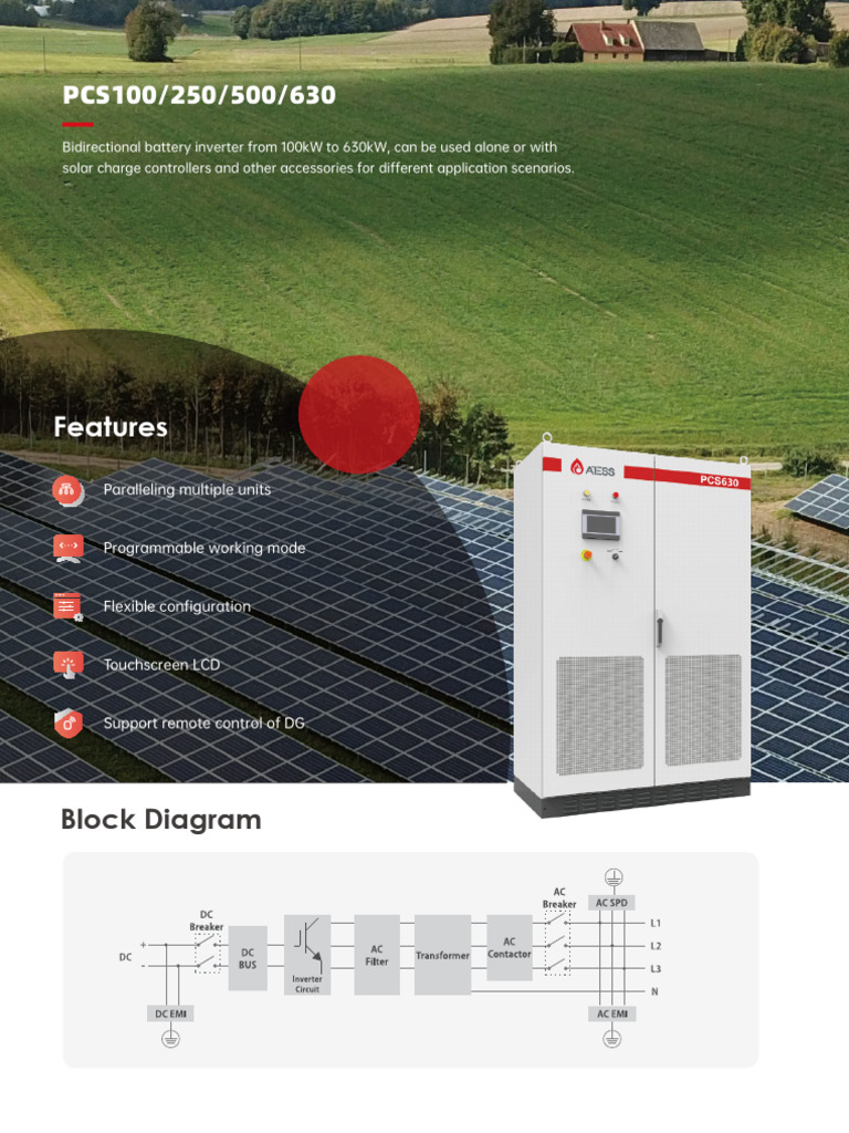 500kW PCS Inverter Specifications | PDF | Power Inverter | Power (Physics)