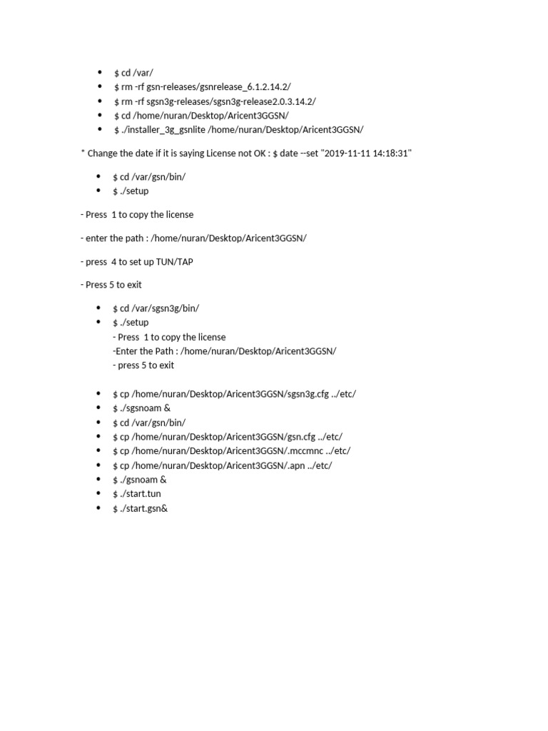 Aricent 3G GSN Installation Guide | PDF
