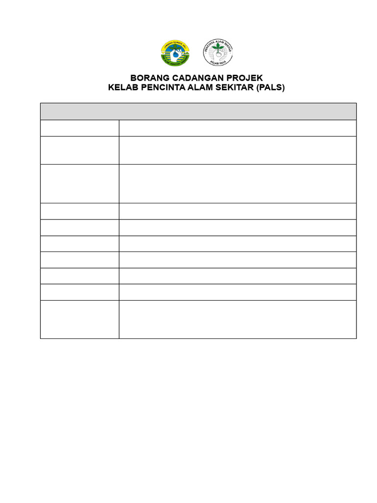 Borang B - Cadangan Aktiviti | PDF