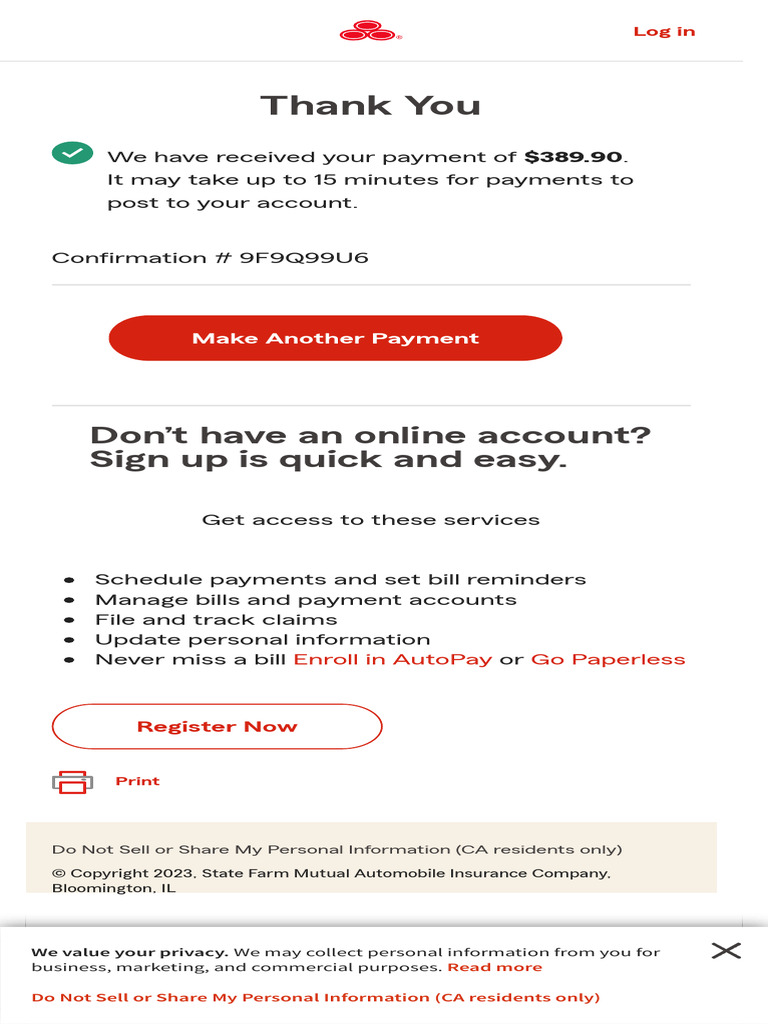 Payment Confirmation and Account Access | PDF