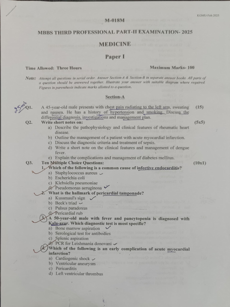 MBBS Third Professional Exam 2025 Guide | PDF | Anemia | Diseases And ...