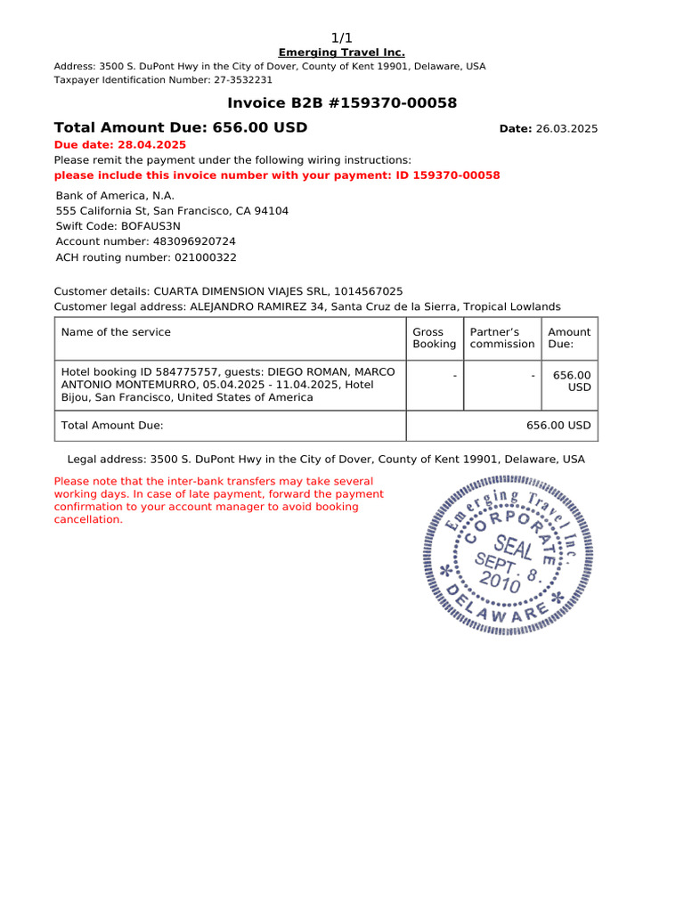 Invoice 159370 00058 | PDF