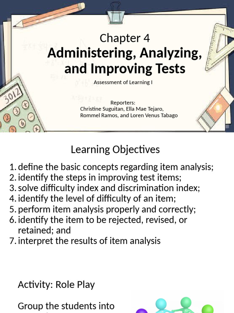Improving Test Administration and Analysis | PDF | Learning | Cognition