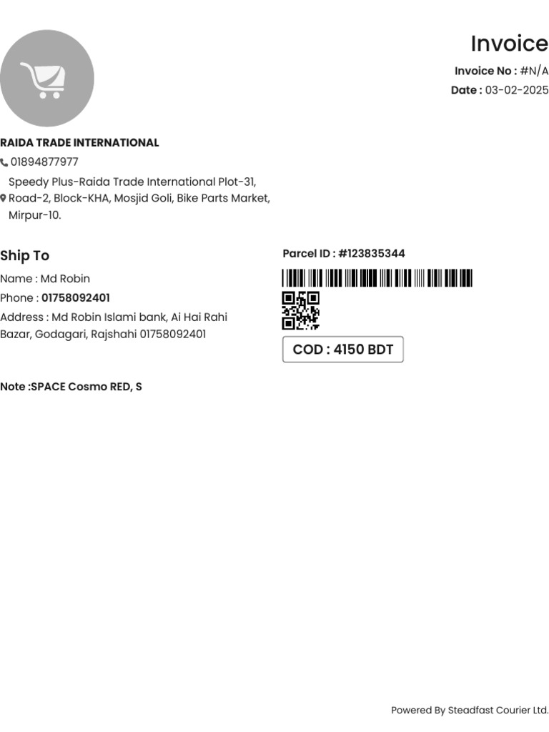 Steadfast Courier Registration Details | PDF