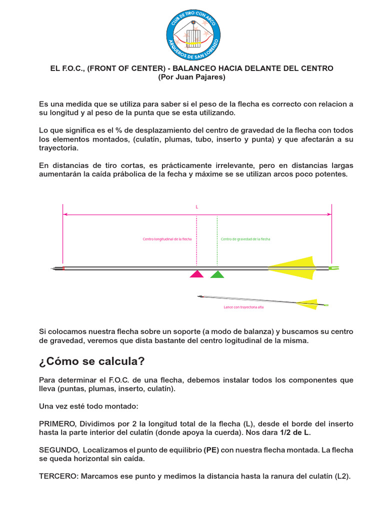 Cálculo del F.O.C. en Flechas | PDF | Flecha