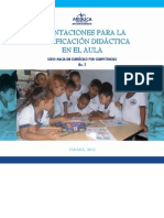 Orientaciones para La Planificacion Didactica en El Aula. Panama Meduca