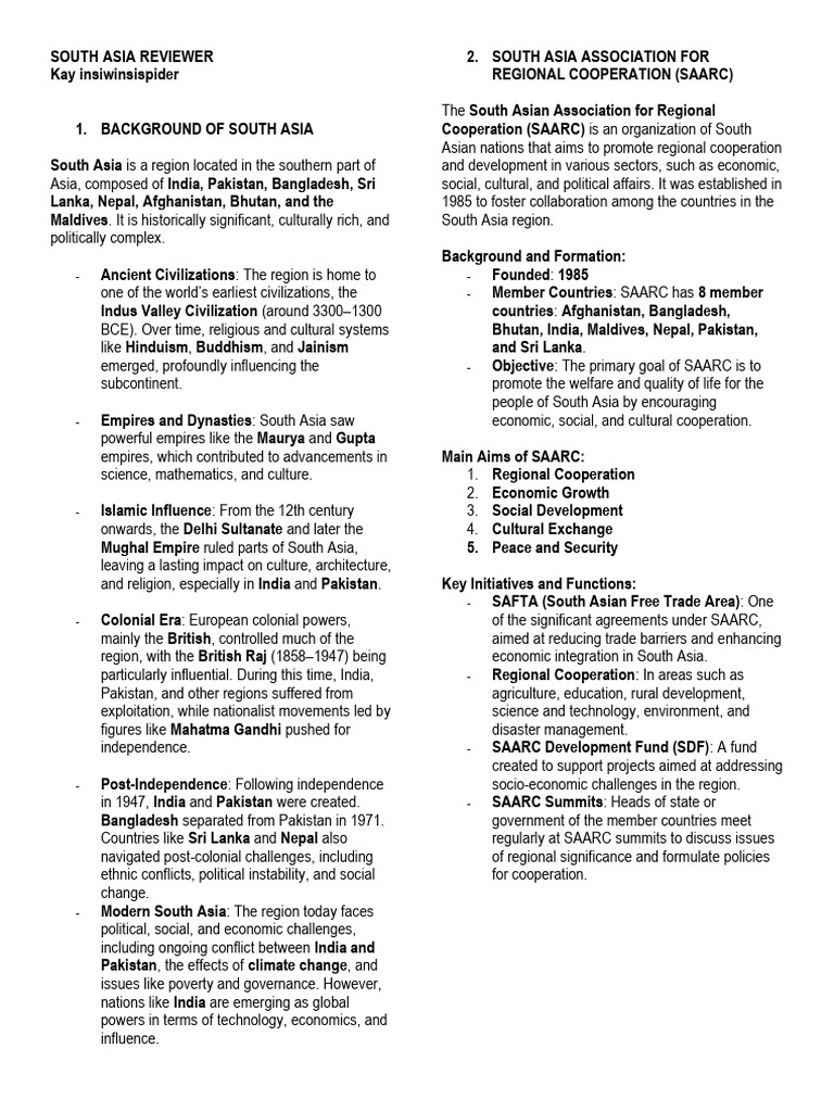 South Asia | PDF | South Asia | Taliban