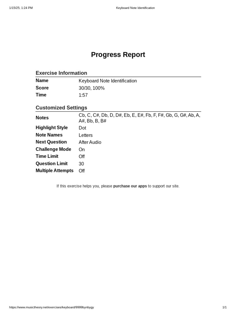 Keyboard Note Identification | PDF