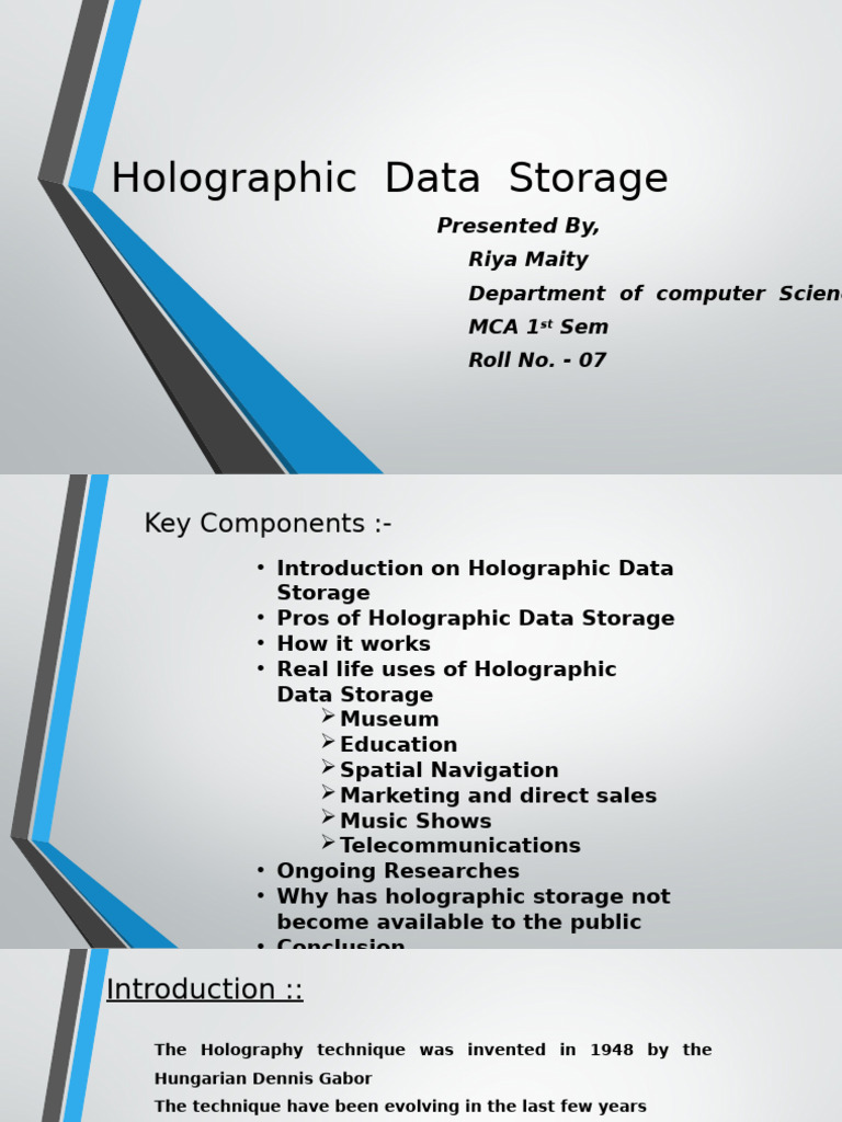 Holographic Data Storage | PDF | Holography | Computer Data Storage