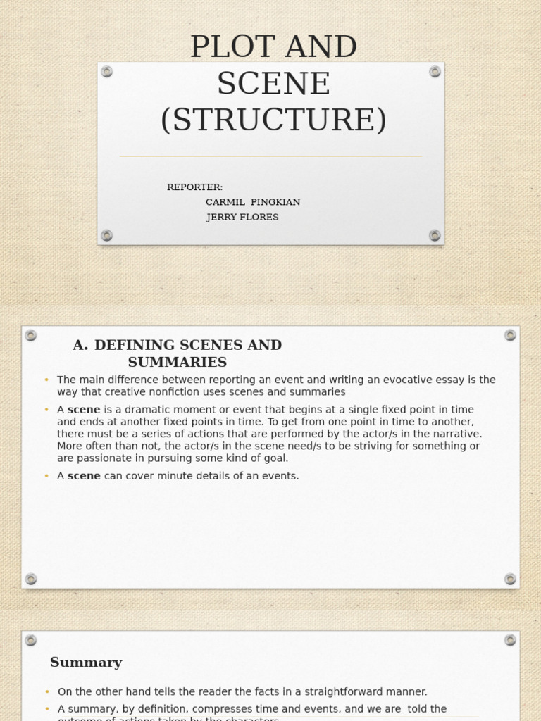 Understanding Scenes in Creative Nonfiction | PDF | Narrative | Plot ...