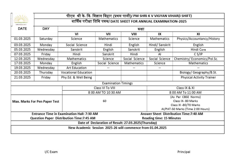 Class 12 Exam Date Sheet 2025 | PDF | Student Assessment And Evaluation ...