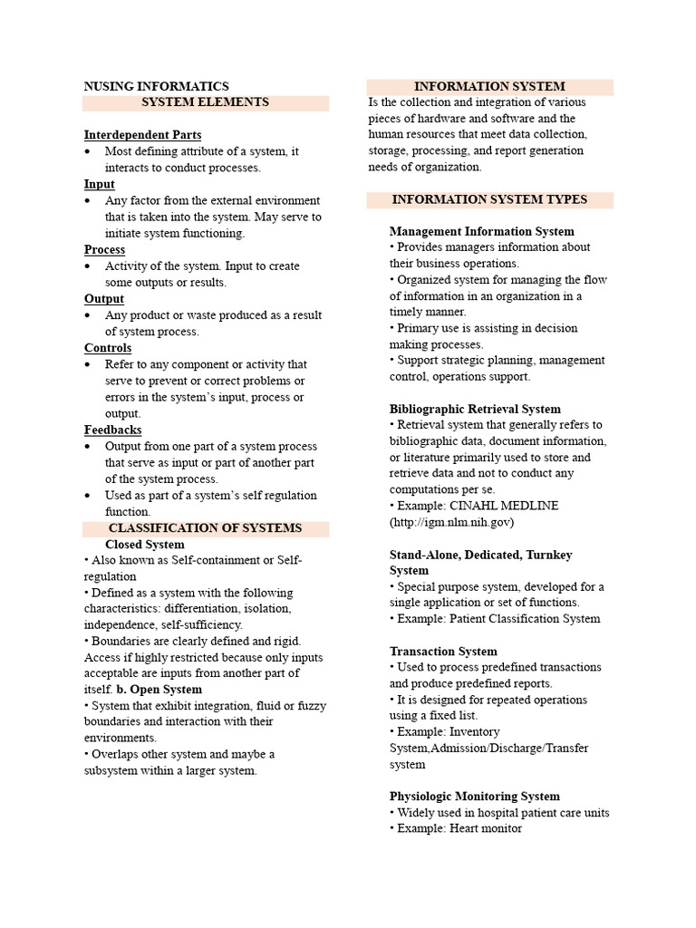 Understanding Informatics System Elements | PDF | Databases ...
