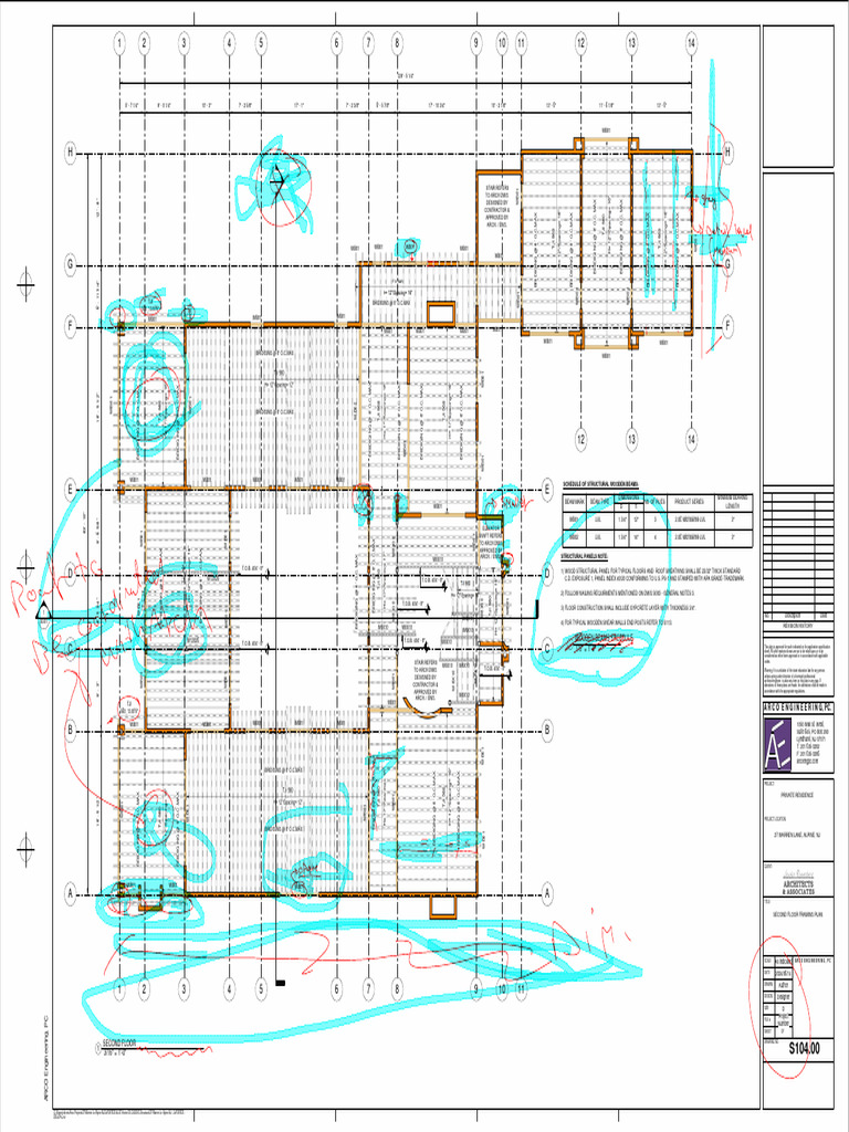 Second Floor Framing Plan | PDF | Architectural Elements | Building