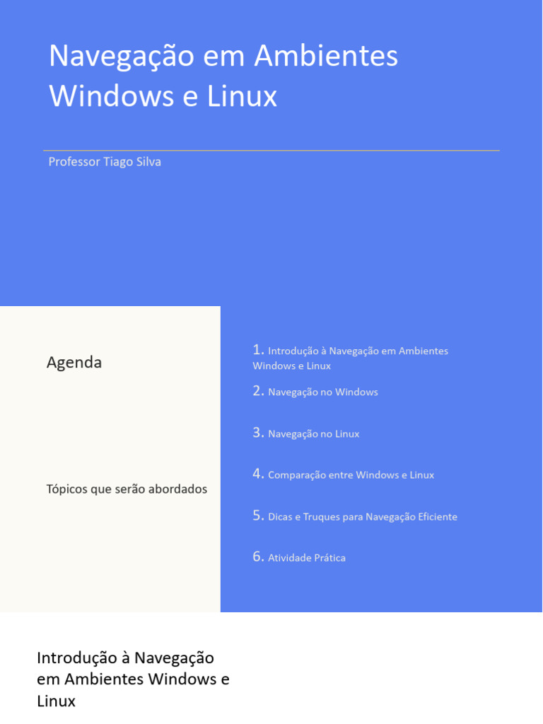 Navegação Eficiente em Windows e Linux | PDF | Linux | Diretório ...