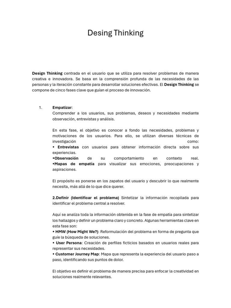 Desing Thinking | PDF | El pensamiento de diseño | Creatividad