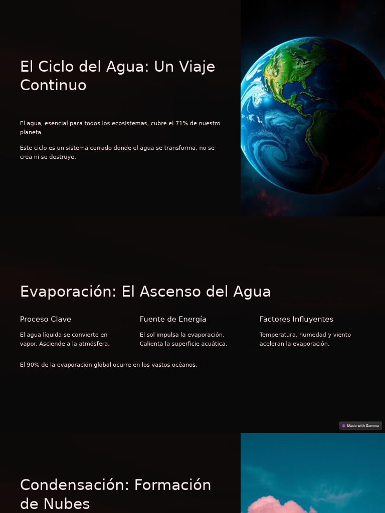El Ciclo Del Agua Un Viaje Continuo | PDF | Agua | El ciclo del agua