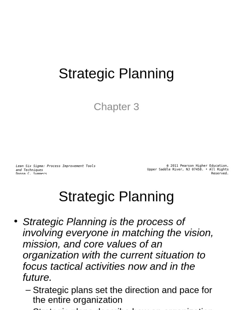 Chapter Three StrategicPlanning | PDF | Strategic Planning | Goal