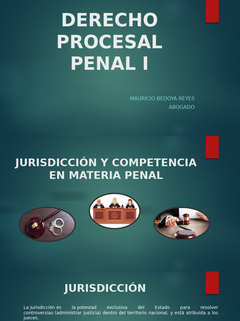 Jurisdicción y Competencia Penal | PDF | Jurisdicción | Ley procesal