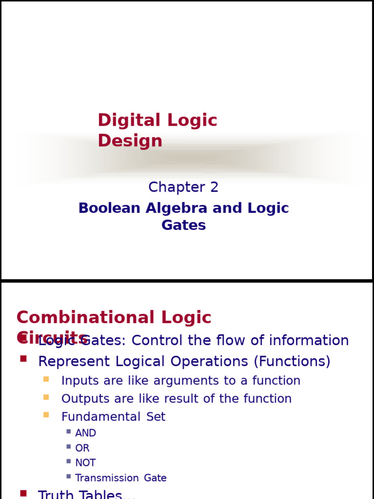Boolean Algebra and Logic Gates Overview | PDF | Integrated Circuit ...