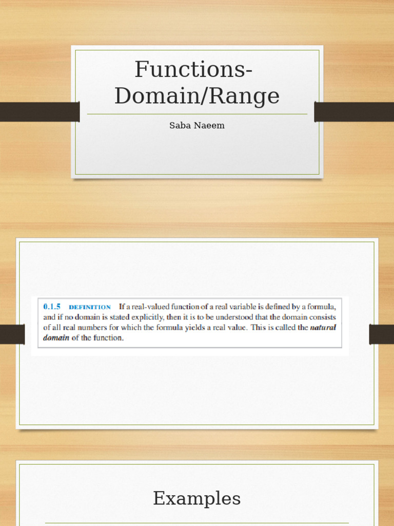 Week2.1 FunctionsDomainRange | PDF | Function (Mathematics) | Equations