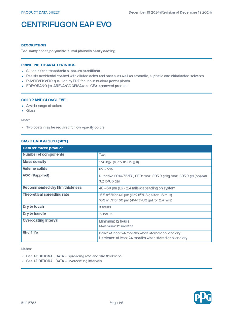 Centrifugon EAP Evo Coating Overview | PDF | Legal Liability | Implied ...