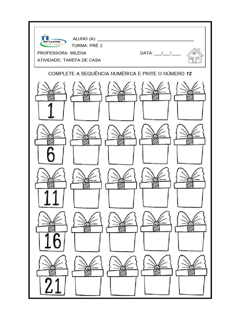 Atividades Educativas para Pré 2 | PDF