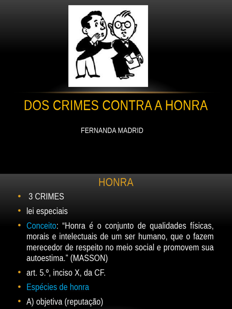 6-Crimes Contra a Honra | PDF | Difamação | Justiça