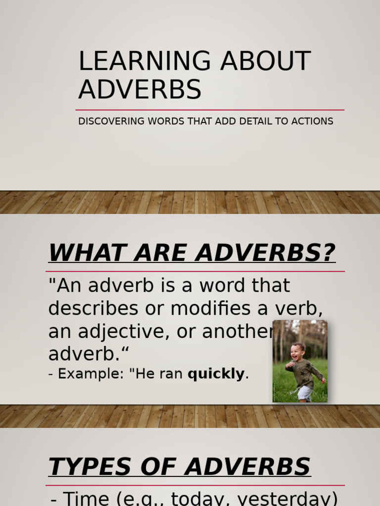 Learning About Adverbs | PDF | Adverb | Language Mechanics
