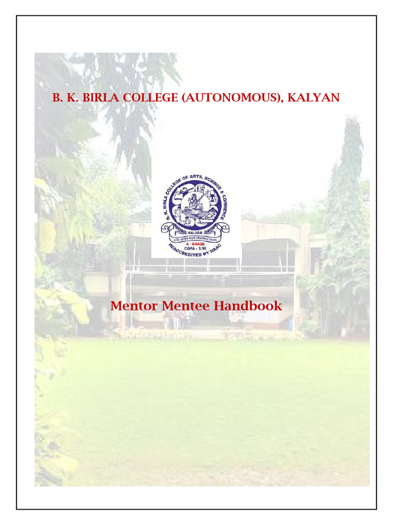 Mentor-Mentee Handbook Overview | PDF | Mentorship